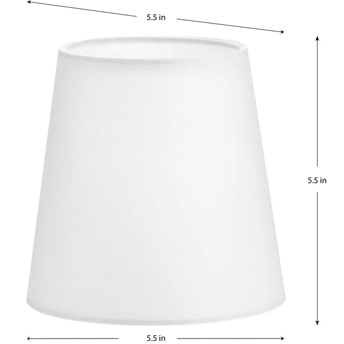 Progress Lighting 94860060000 Elara White Linen Shade (P860060-000)