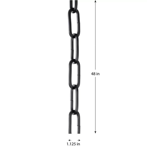 Progress Lighting 94875531M 4 Foot 9 Gauge Square Profile Chain Matte Black (P8755-31M)