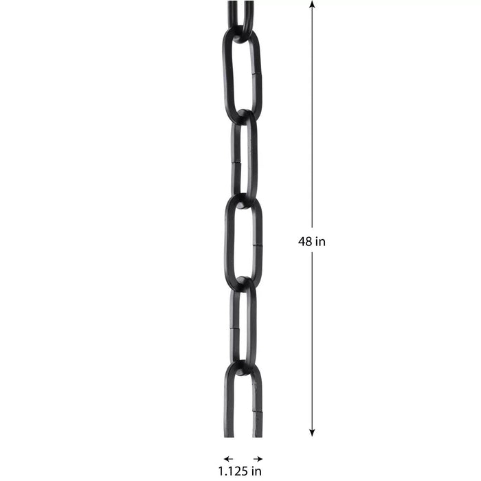 Progress Lighting 94875531M 4 Foot 9 Gauge Square Profile Chain Matte Black (P8755-31M)