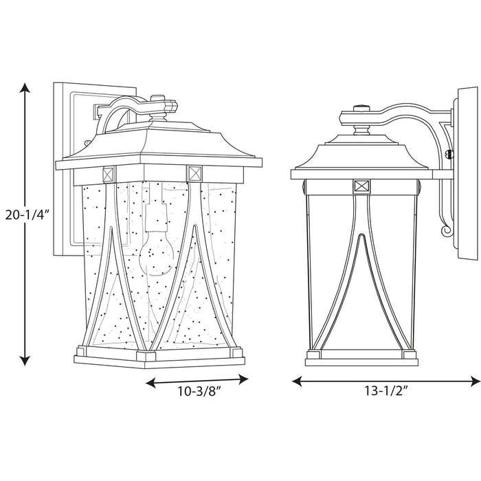 Progress Lighting Abbott Collection One-Light Large Wall Lantern (P560115-020)