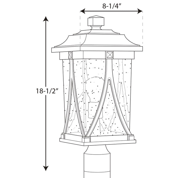 Progress Lighting Abbott Collection One-Light Post Lantern (P540011-020)