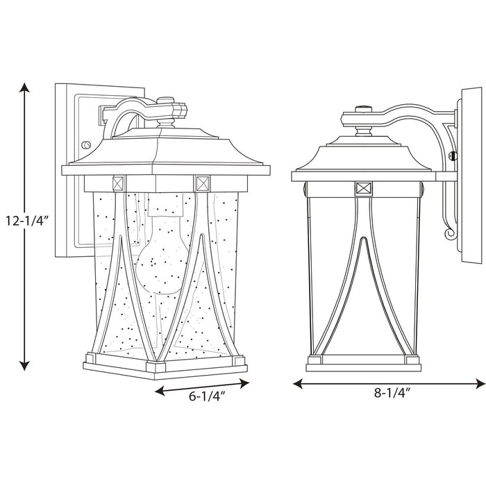 Progress Lighting Abbott Collection One-Light Small Wall Lantern (P560113-103)