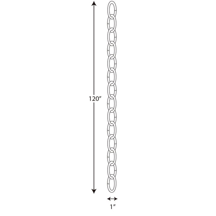 Progress Lighting Accessory Chain -10 Foot Of 9 Gauge Chain In Brushed Bronze (P8757-109)