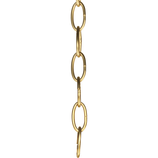 Progress Lighting Accessory Chain -10 Foot Of 9 Gauge Chain In Natural Brass (P8757-137)