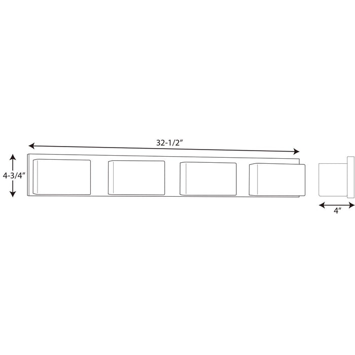Progress Lighting Ace Collection Four-Light LED Bath And Vanity 3000K (P2145-1530K9)