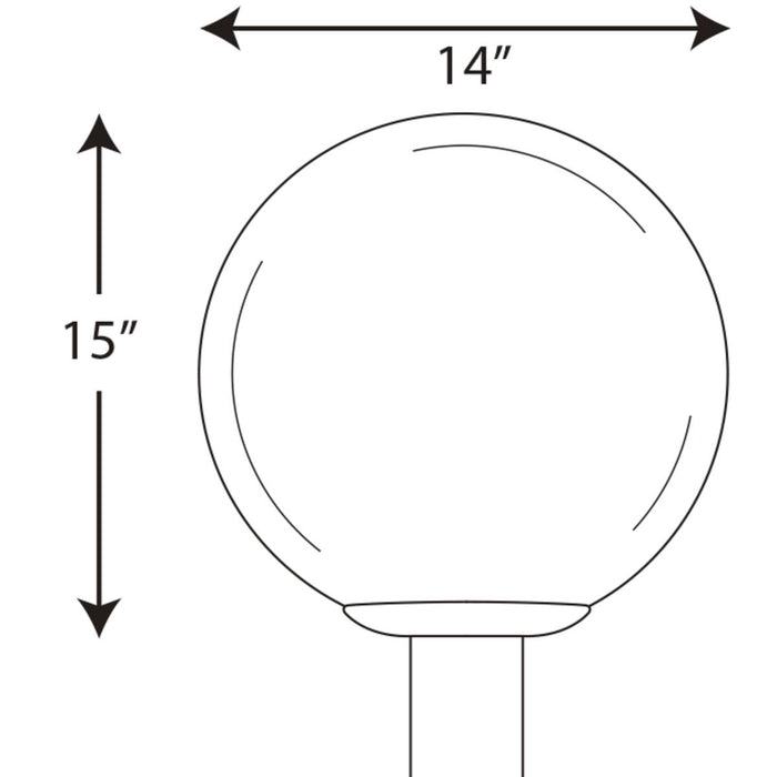 Progress Lighting Acrylic Globe One-Light Post Lantern (P5436-60)