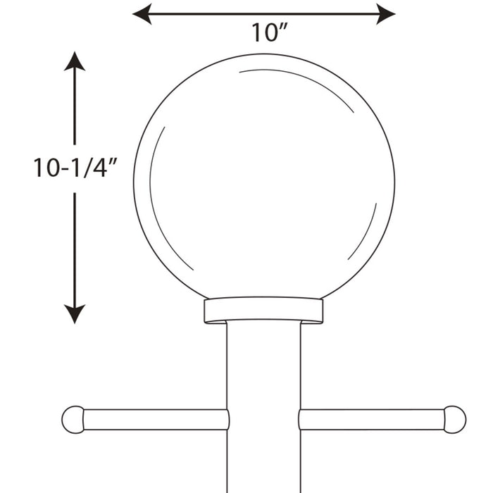 Progress Lighting Acrylic Globe One-Light Post Lantern (P5478-60)