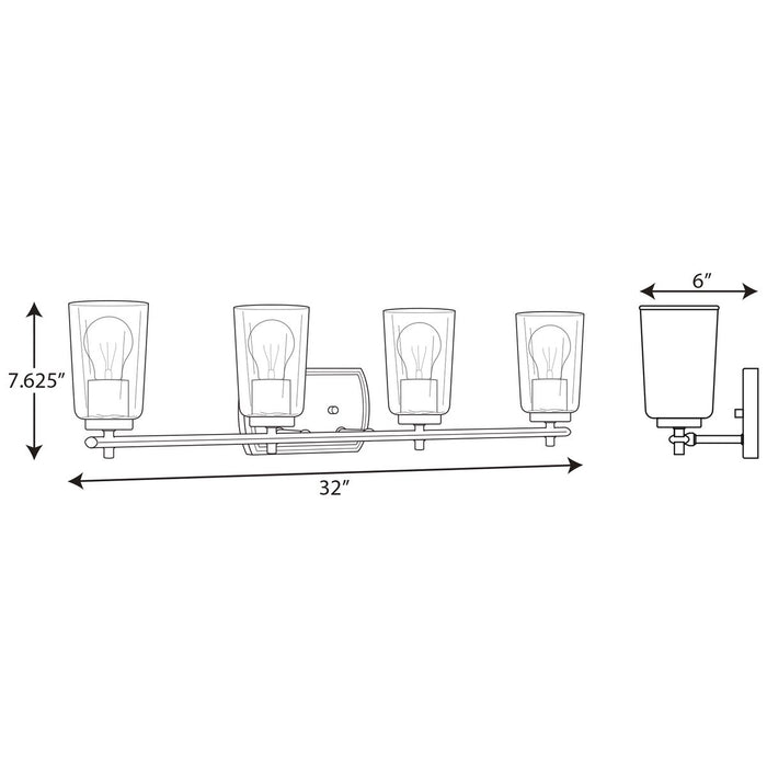 Progress Lighting Adley Collection Four-Light Bath And Vanity (P300157-031)