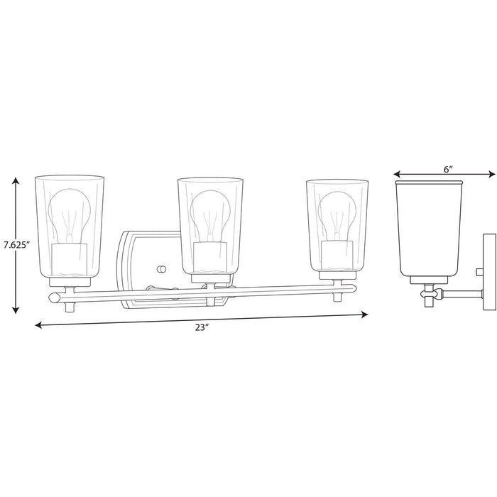 Progress Lighting Adley Collection Three-Light Bath And Vanity (P300156-031)