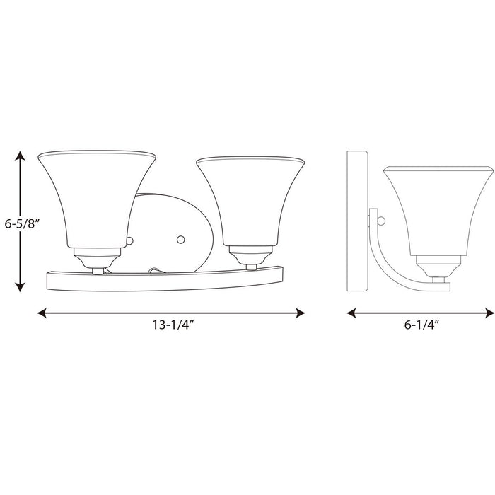 Progress Lighting Adorn Collection Two-Light Bath And Vanity (P2009-20W)