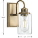 Progress Lighting Aiken Collection 1 Light 60W Medium Base Bath And Vanity Fixture (P300320-163)