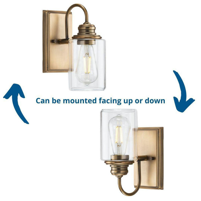 Progress Lighting Aiken Collection 1 Light 60W Medium Base Bath And Vanity Fixture (P300320-163)