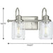 Progress Lighting Aiken Collection 2 Light 60W Medium Base Bath And Vanity Fixture (P300321-009)