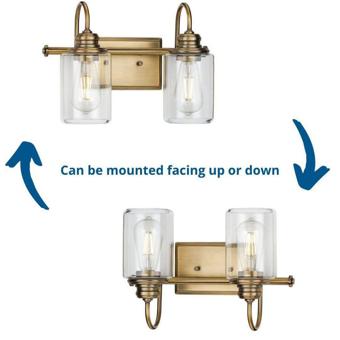 Progress Lighting Aiken Collection 2 Light 60W Medium Base Bath And Vanity Fixture (P300321-163)