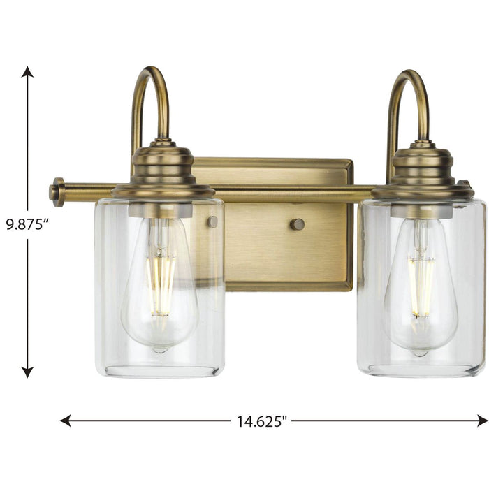 Progress Lighting Aiken Collection 2 Light 60W Medium Base Bath And Vanity Fixture (P300321-163)