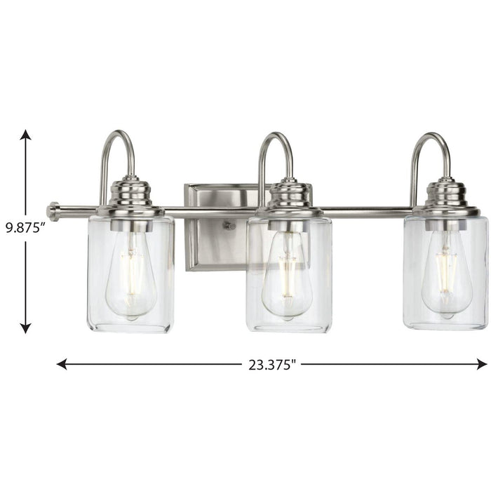 Progress Lighting Aiken Collection 3 Light 60W Medium Base Bath And Vanity Fixture (P300322-009)