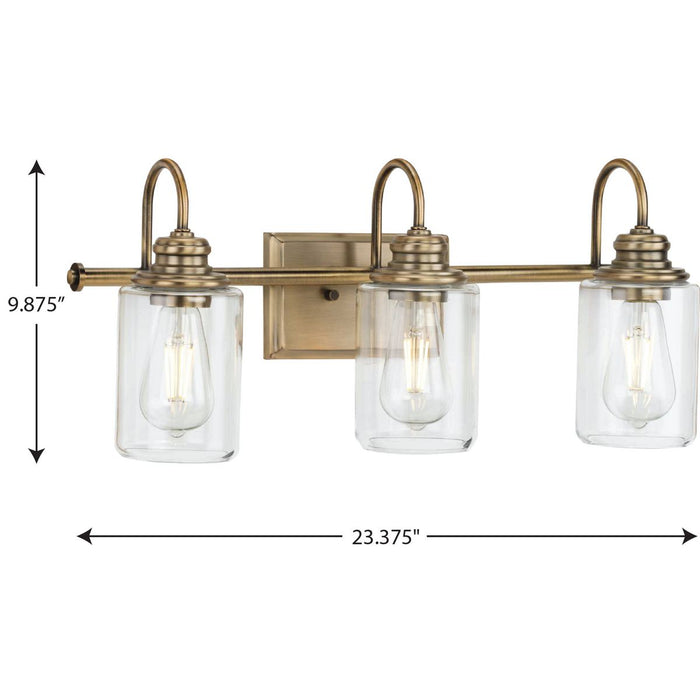 Progress Lighting Aiken Collection 3 Light 60W Medium Base Bath And Vanity Fixture (P300322-163)