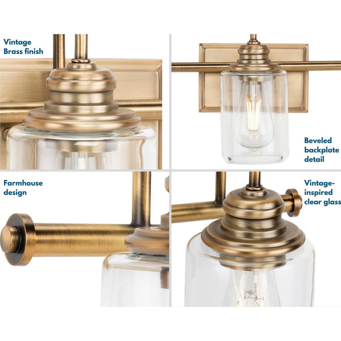 Progress Lighting Aiken Collection 3 Light 60W Medium Base Bath And Vanity Fixture (P300322-163)