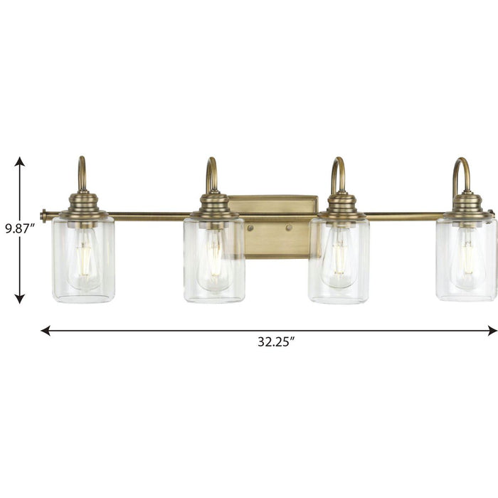Progress Lighting Aiken Collection 4 Light 60W Medium Base Bath And Vanity Fixture (P300323-163)