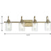 Progress Lighting Aiken Collection 4 Light 60W Medium Base Bath And Vanity Fixture (P300323-163)