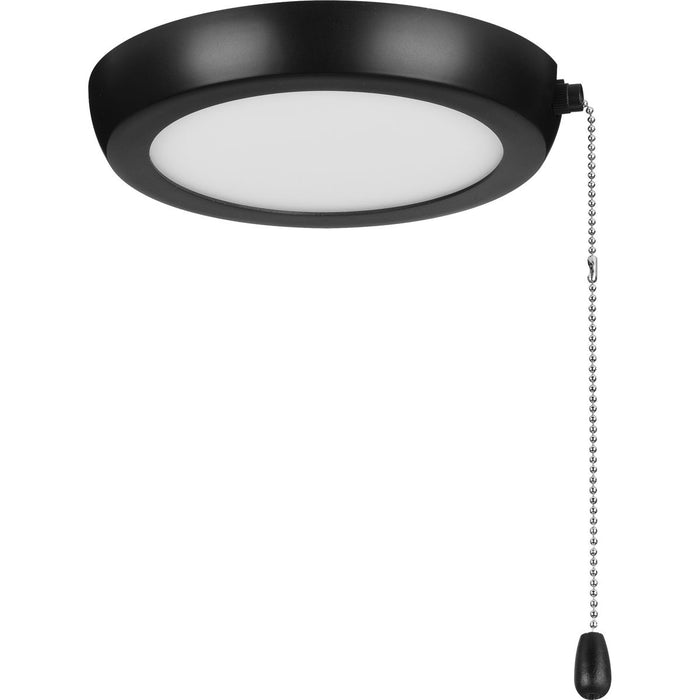 Progress Lighting AirPro 7 Inch One-Light Matte Black Edgelit Transitional Ceiling Fan Light Kit Opal Shade (P260002-31M-30)