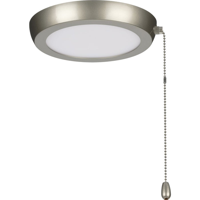 Progress Lighting AirPro 7 Inch One-Light Painted Nickel Edgelit Transitional Ceiling Fan Light Kit Opal Shade (P260002-152-30)