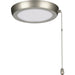 Progress Lighting AirPro 7 Inch One-Light Painted Nickel Edgelit Transitional Ceiling Fan Light Kit Opal Shade (P260002-152-30)