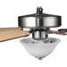 Progress Lighting AirPro Collection 52 Inch Five-Blade Ceiling fan With White Etched Light Kit 3000K (P2599-09)