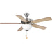 Progress Lighting AirPro Collection 52 Inch Five-Blade Ceiling fan With White Etched Light Kit 3000K (P2599-09)