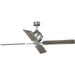 Progress Lighting AirPro Collection 52 Inch Five-Blade Ceiling fan With White Etched Light Kit 3000K (P2599-09)