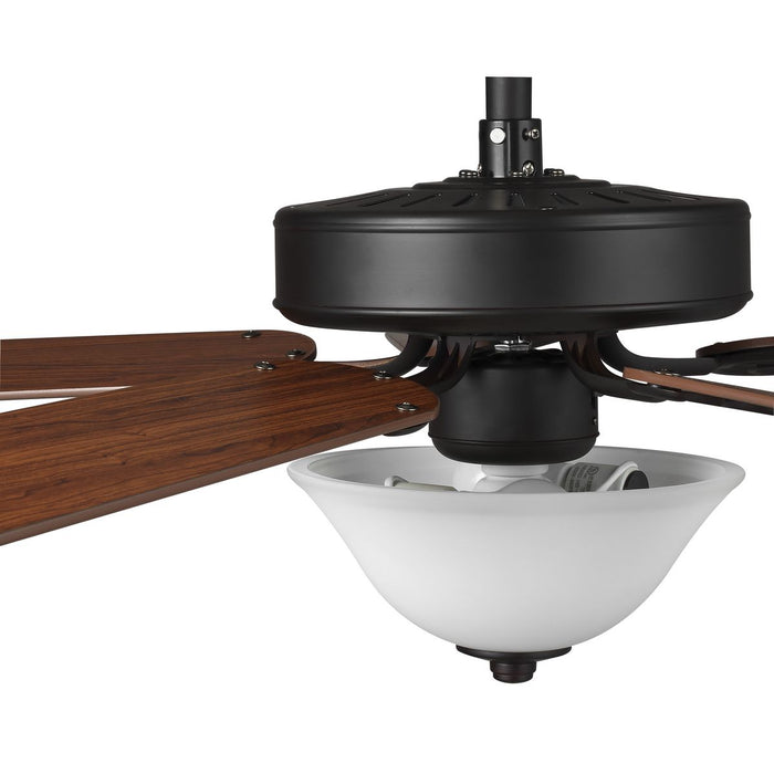 Progress Lighting AirPro Collection 52 Inch Five-Blade Ceiling fan With White Etched Light Kit 3000K (P2599-129)