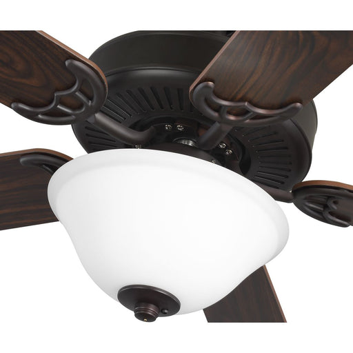 Progress Lighting AirPro Collection 52 Inch Five-Blade Ceiling fan With White Etched Light Kit 3000K (P2599-129)