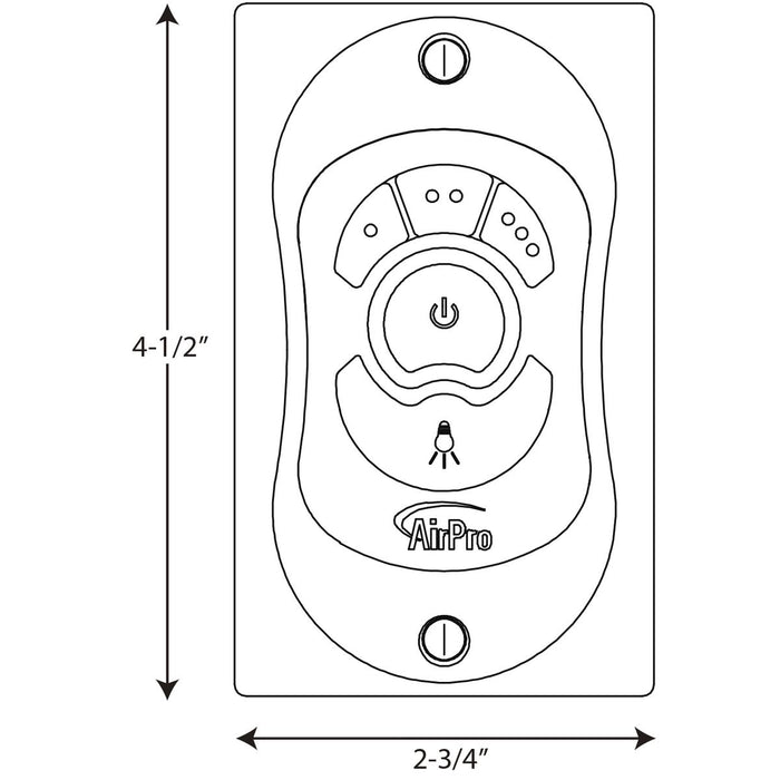 Progress Lighting AirPro Collection Ceiling Fan Hand Held Remote Control (P2661-01)