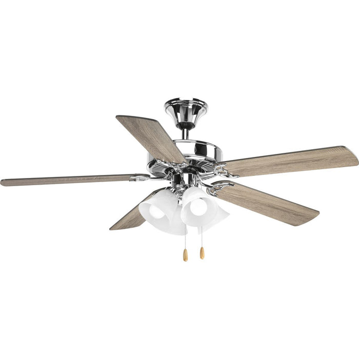 Progress Lighting AirPro Collection Four-Light Ceiling Fan Light 3000K (P2610-15WB)