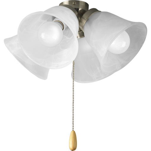 Progress Lighting AirPro Collection Four-Light Ceiling Fan Light 3000K (P2643-09WB)