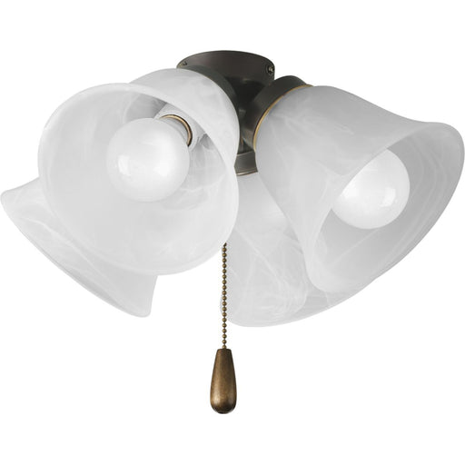 Progress Lighting AirPro Collection Four-Light Ceiling Fan Light 3000K (P2643-20WB)