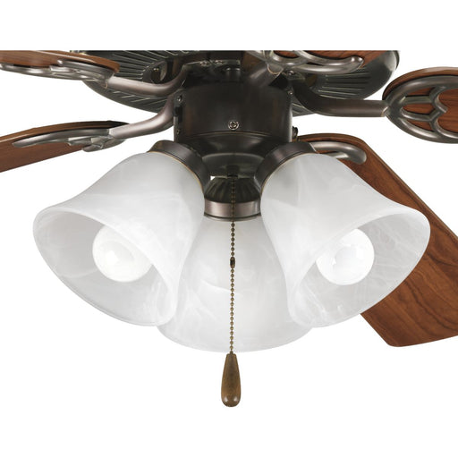 Progress Lighting AirPro Collection Three-Light Ceiling Fan Light 3000K (P2600-20WB)