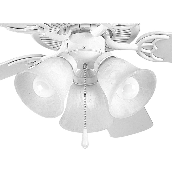Progress Lighting AirPro Collection Three-Light Ceiling Fan Light 3000K (P2600-30WB)