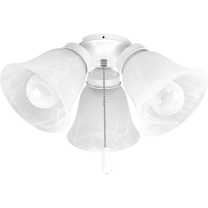 Progress Lighting AirPro Collection Three-Light Ceiling Fan Light 3000K (P2600-30WB)