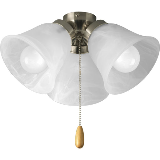 Progress Lighting AirPro Collection Three-Light Ceiling Fan Light 3000K (P2642-09WB)