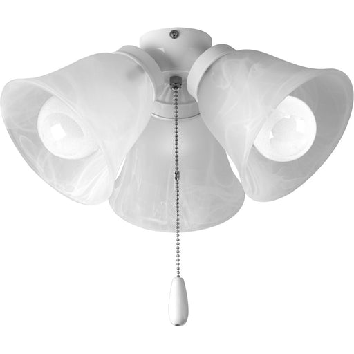 Progress Lighting AirPro Collection Three-Light Ceiling Fan Light 3000K (P2642-30WB)