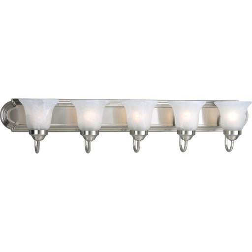 Progress Lighting Alabaster Glass Five-Light Bath And Vanity (P3055-09)