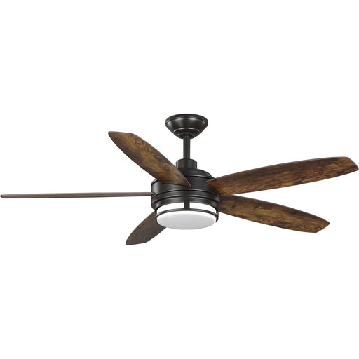 Progress Lighting Albin Collection 54 Inch Indoor/Outdoor Five-Blade Bronze Ceiling Fan 3000K (P250036-129-30)