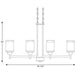 Progress Lighting Alexa Collection Four-Light Linear Chandelier (P4619-09)