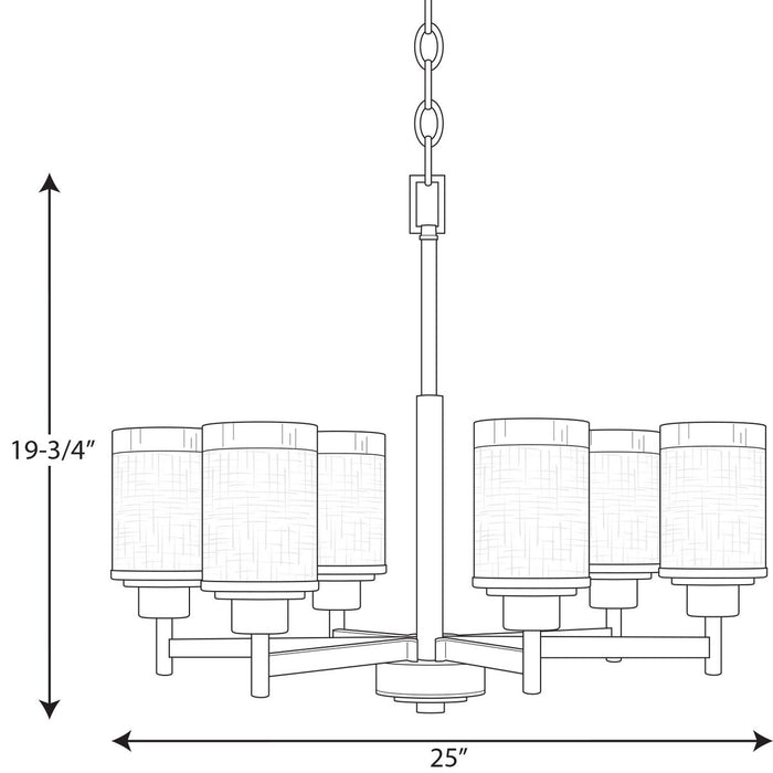 Progress Lighting Alexa Collection Six-Light Chandelier (P4758-20)