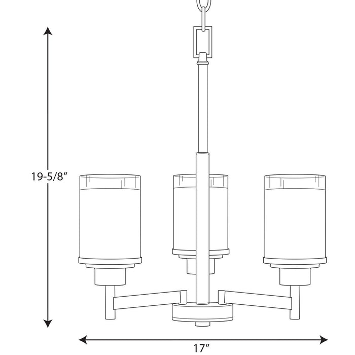 Progress Lighting Alexa Collection Three-Light Chandelier (P4458-09)