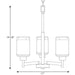 Progress Lighting Alexa Collection Three-Light Chandelier (P4458-09)