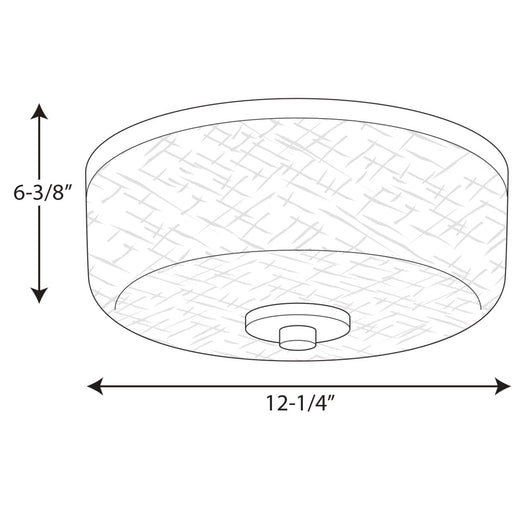 Progress Lighting Alexa Collection Two-Light 12-1/4 Inch Flush Mount (P3620-20)