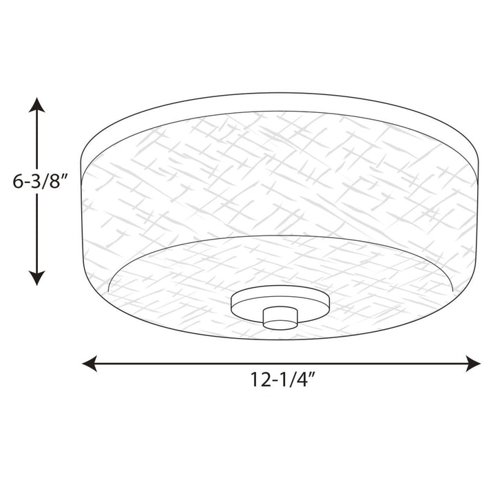 Progress Lighting Alexa Collection Two-Light 12-1/4 Inch Flush Mount (P3620-20)