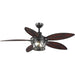 Progress Lighting Alfresco Collection 54 Inch Indoor/Outdoor Five-Blade Architectural Bronze Ceiling Fan 2700K (P250034-129-WB)